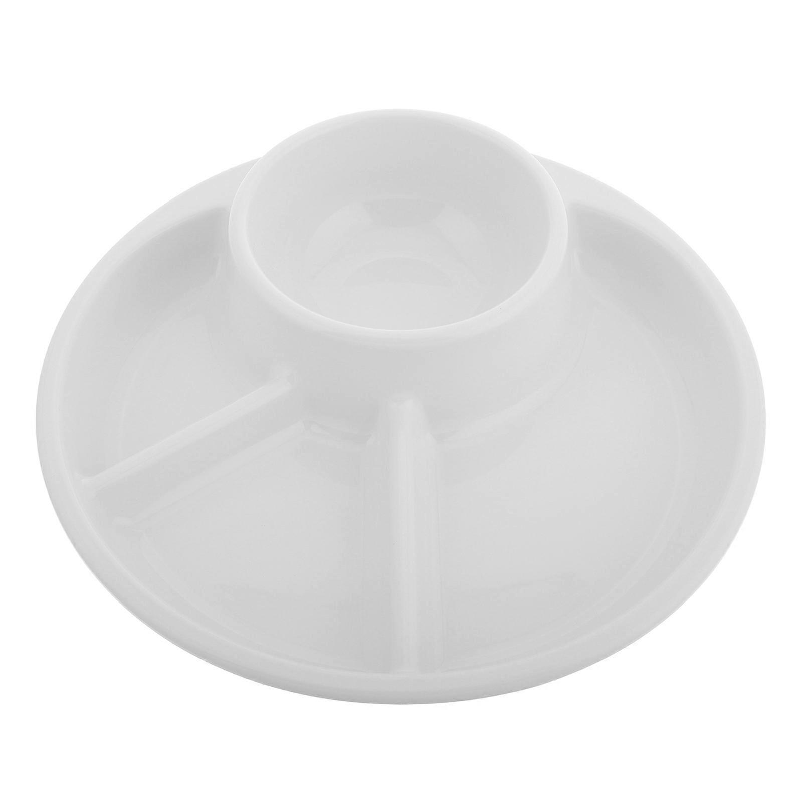 Divided Serving Plates for Balanced Meals 4Pcs White Set