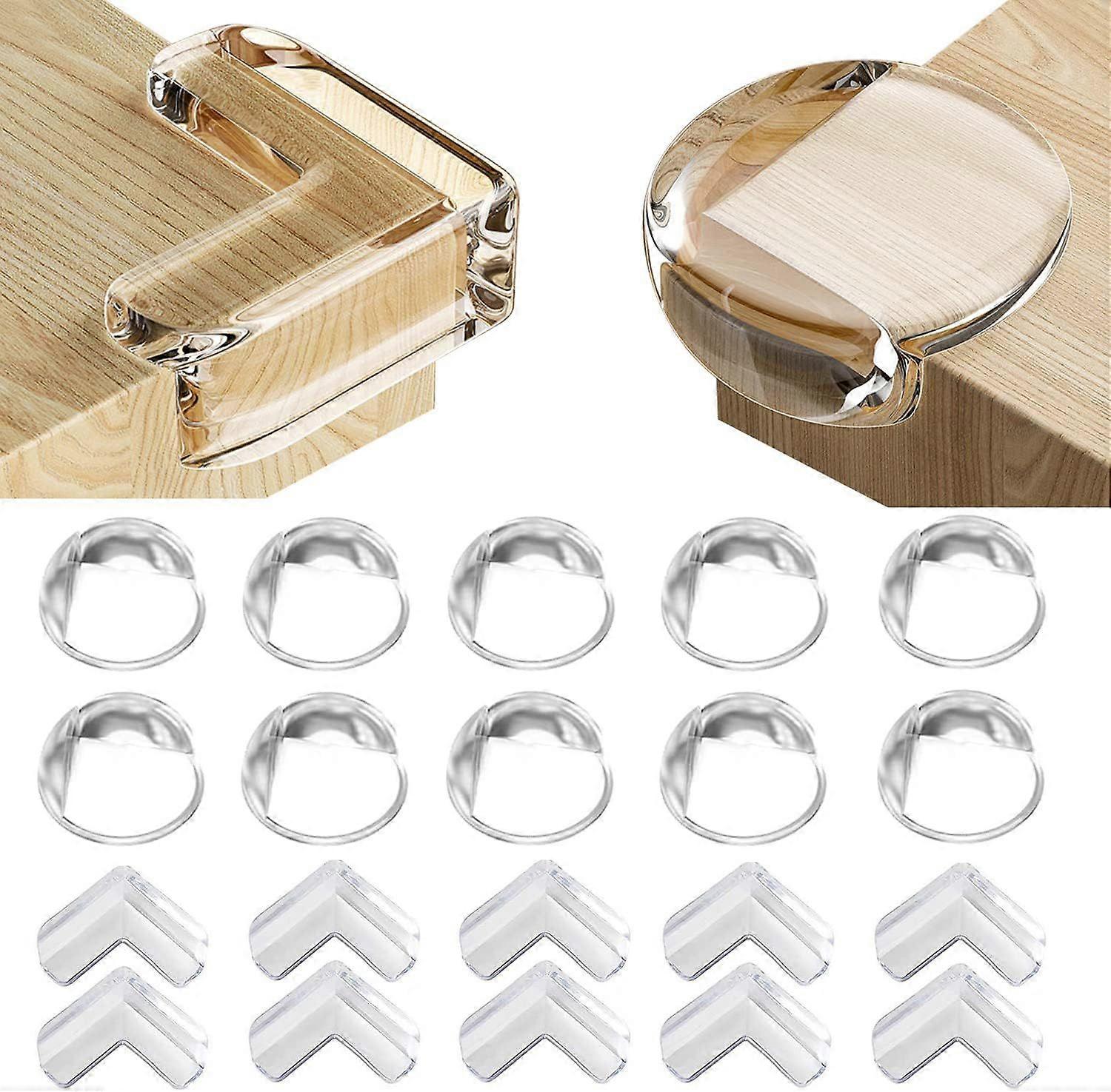 20 PCS Table Corner Protector Baby Protection, Table Corner Protector with Improved Super Glue for Tables and Furniture Corners