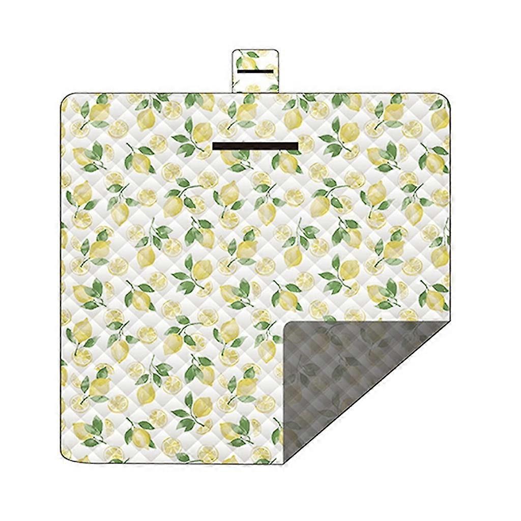 200X200Cm Extra Large Waterproof Folding Picnic Blanket Mat Sandproof Outdoor Camping Beach Rug Lemon Color