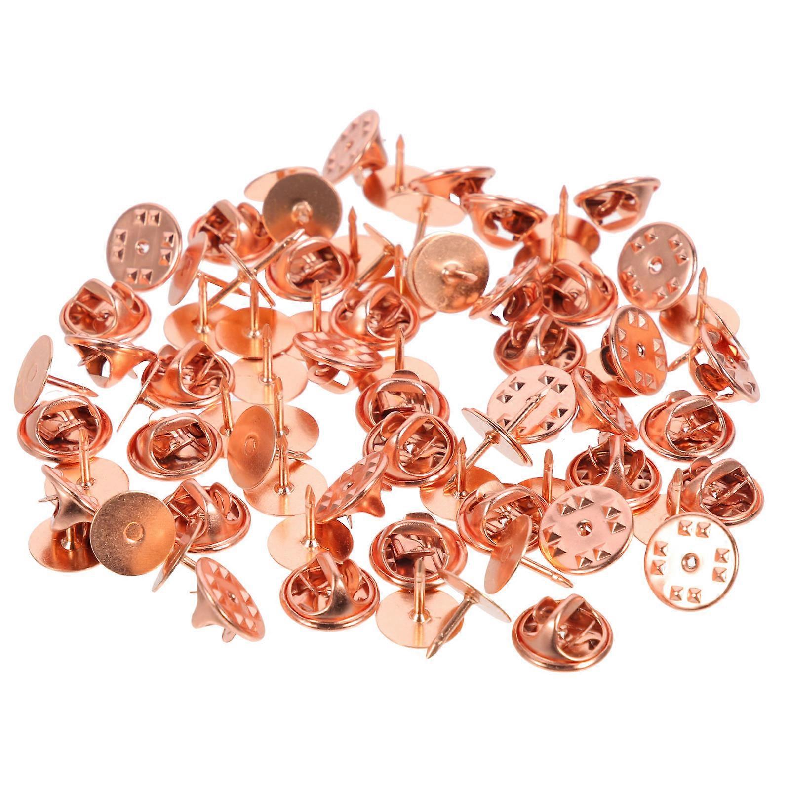 Pin Backing Rose Gold Clutch Pin Backs for Badge Replacement 150Sets
