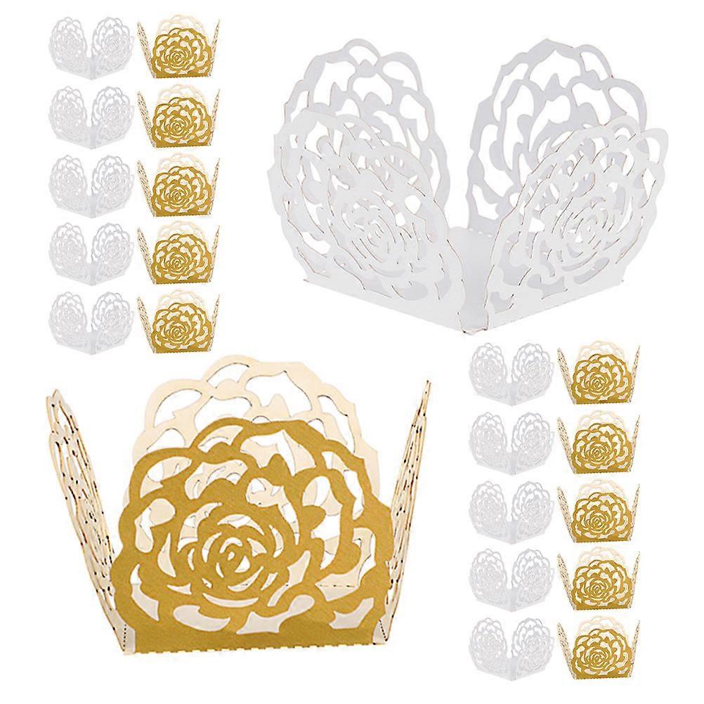 Elegant Assorted Color Chocolate Wrapper Cup Paper for 100Pcs Truffles