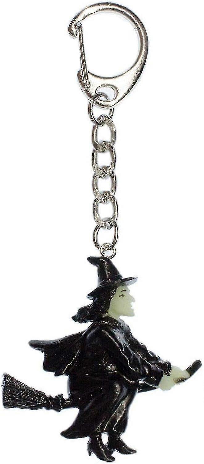 Miniblings Flying Witch Key Ring Chain Halloween