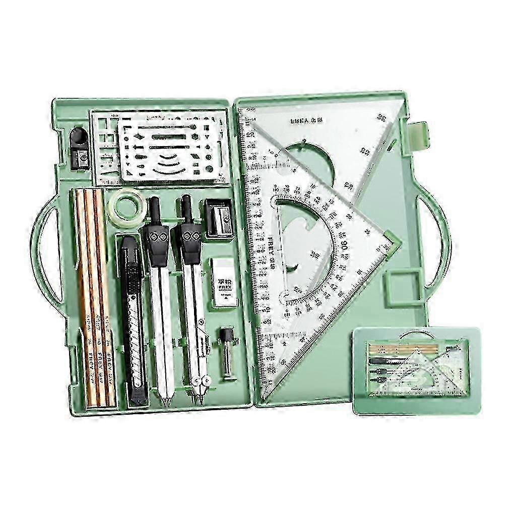 Geometry Set, Professional Architect Drafting Tool with Compass Protractor P20250110756