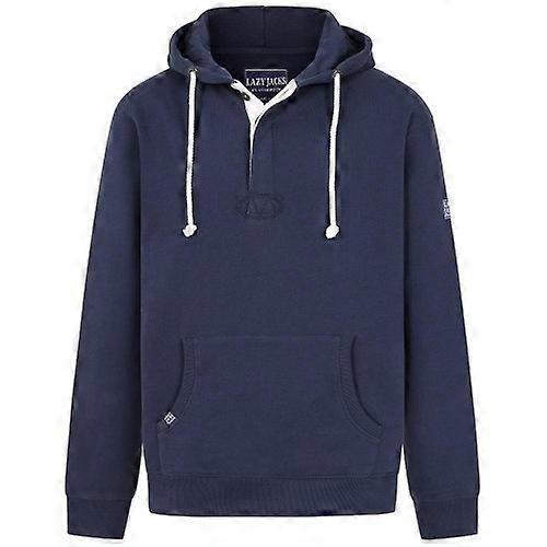 Lazy Jacks Mens Button Neck Hoodie