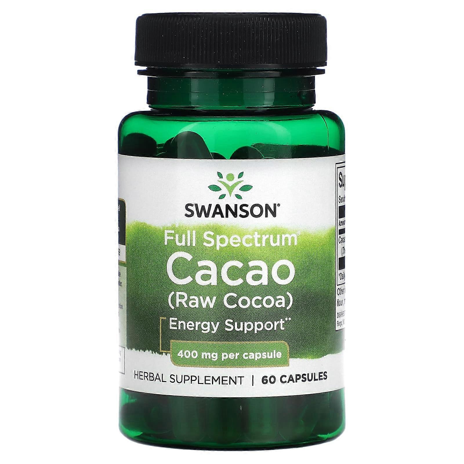 Full Spectrum Cacao (Raw Cocoa), 400 mg , 60 Capsules
