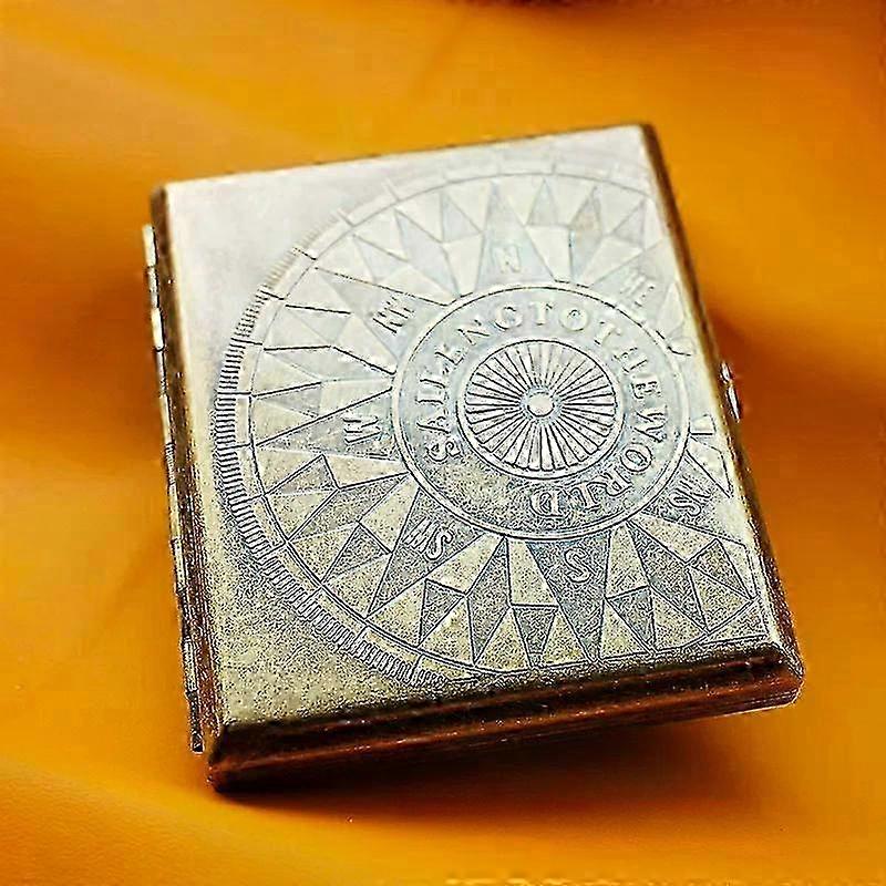 Cigarette Case 20 Pcs Portable Ultra-Thin Creative Anti-Pressure Men's Retro Cigarette Boxes Portable High-End Cigarette Boxes Cigarette Set miao8