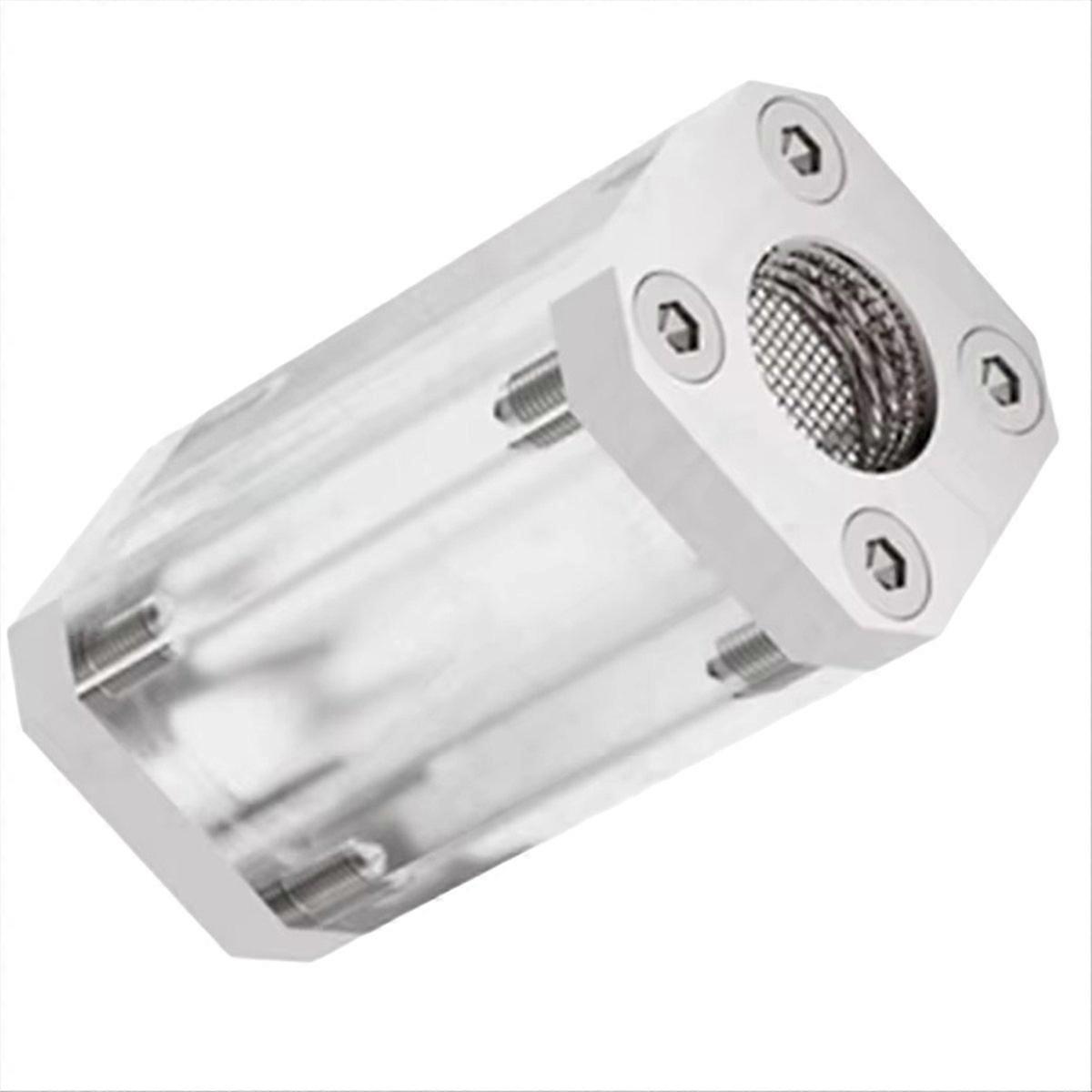   Filter 2mm Hexagon Wrench Water Cooler Brass Double Internal G1/4 Thread Liquid Filters 40 Mesh Single-Sided Silver