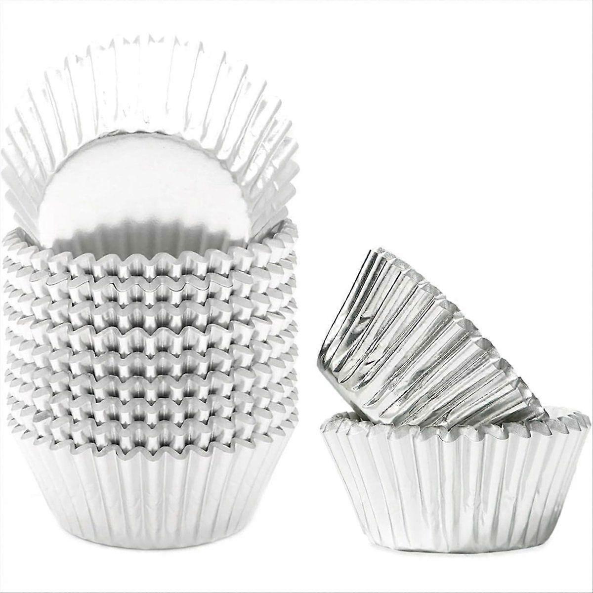 Mini 500pcs Silver Foil Cupcake Liners For Baking Baking Cups Thick A