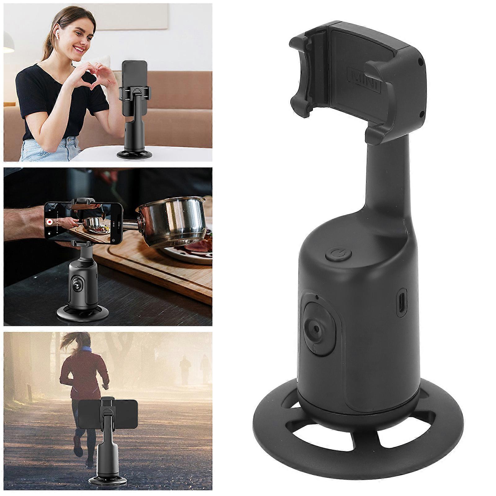 Auto Face Tracking Tripod 360 Degree Rotation Posture Control Rechargeable Phone Holder Mount Moving Tripod for Live Streaming Vlog Video Recording 