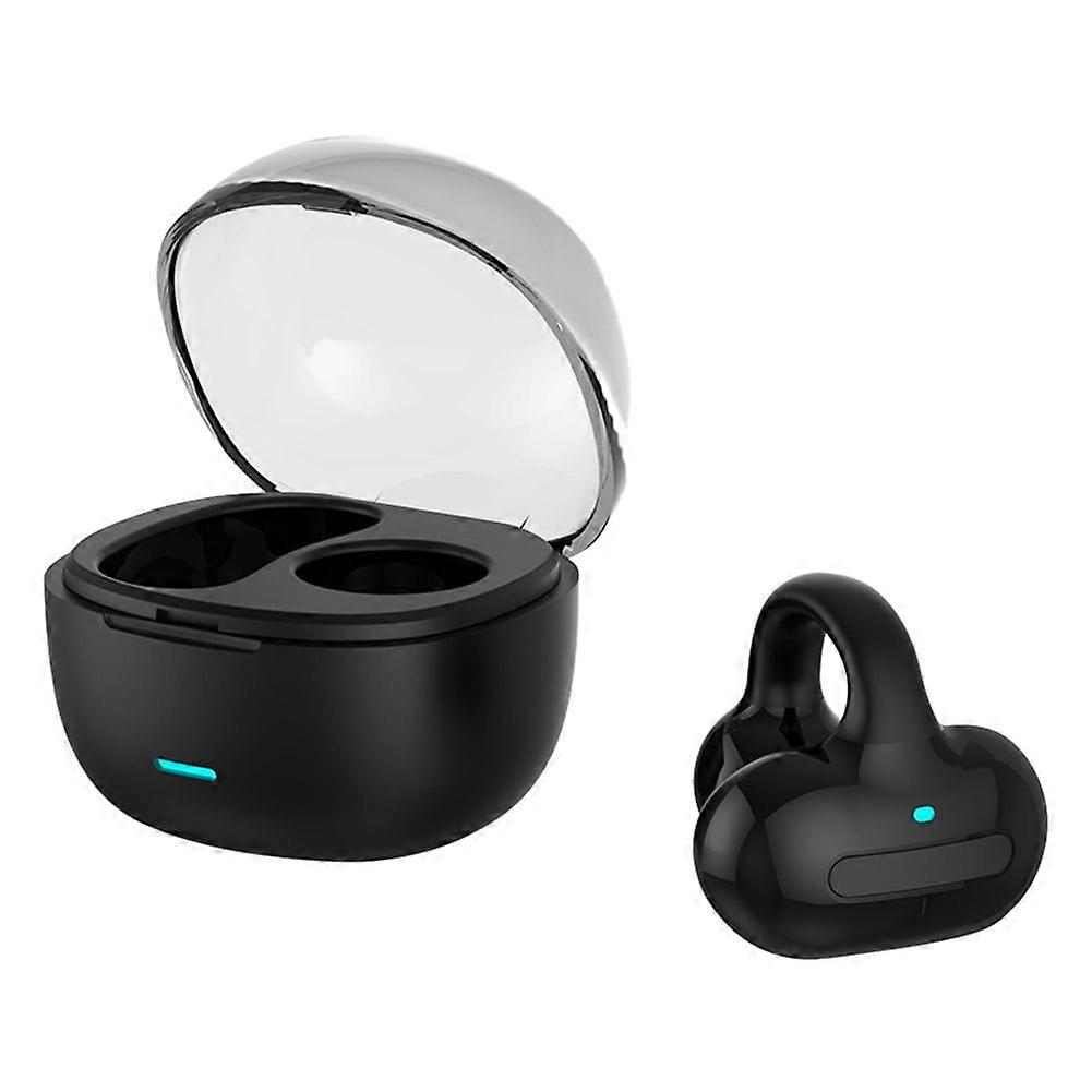 jixopn Waterproof Bone Conduction Headset Bluetooth-Compatible Earphones (Black)