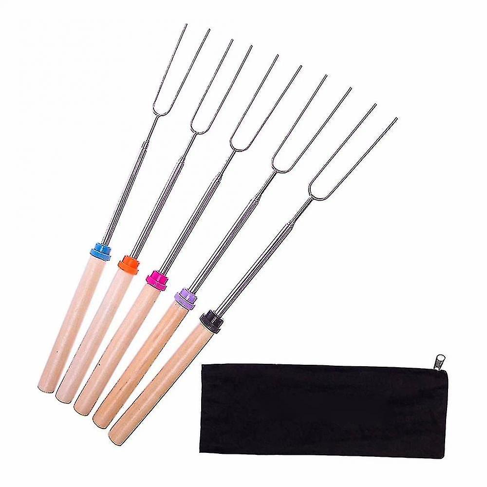 Cookware Sets Stainless Steel Bbq Marshmallow Roasting Sticks Extending Roaster Telescoping