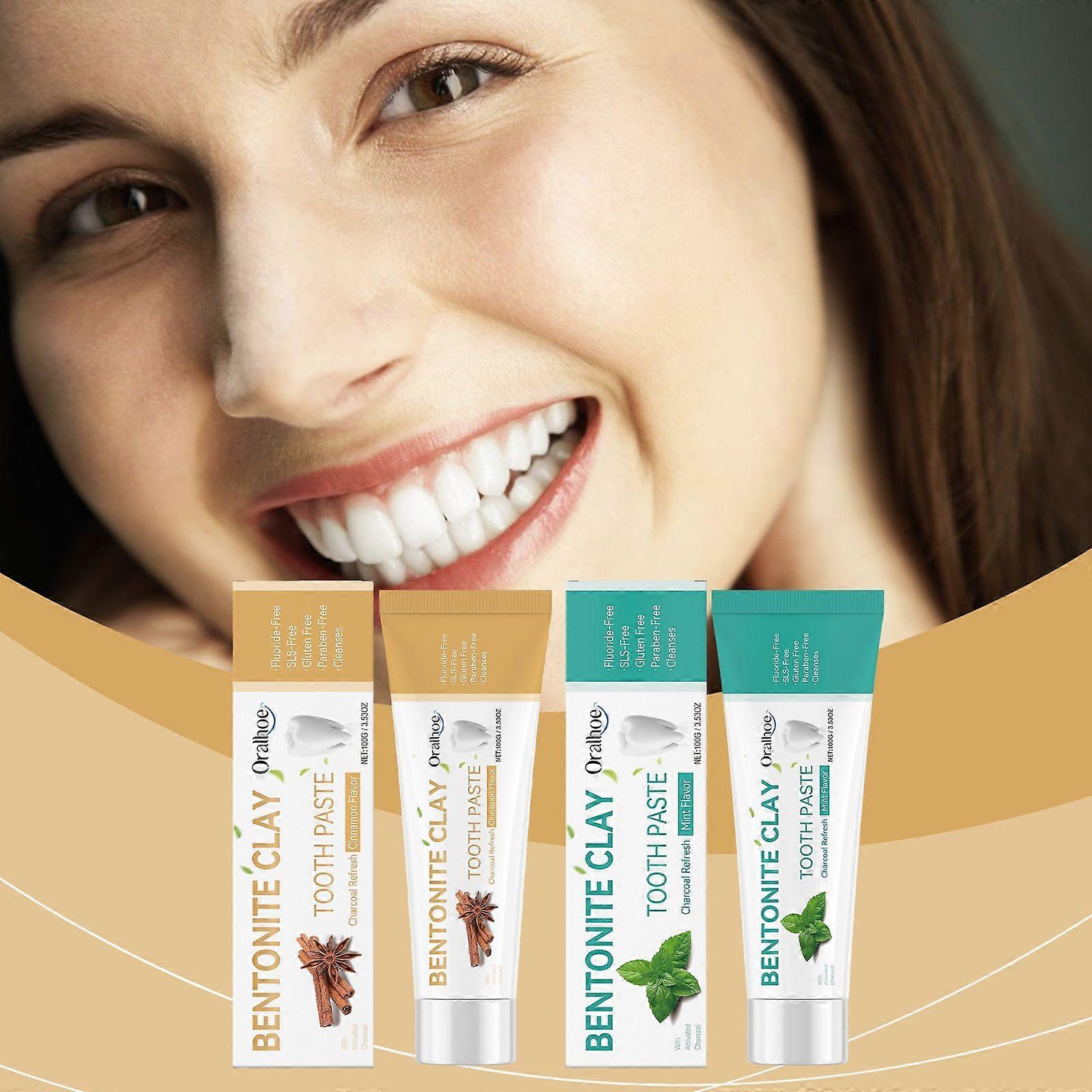 Oralhoe Cinnamon Volcanic Ash Bentonite Toothpaste