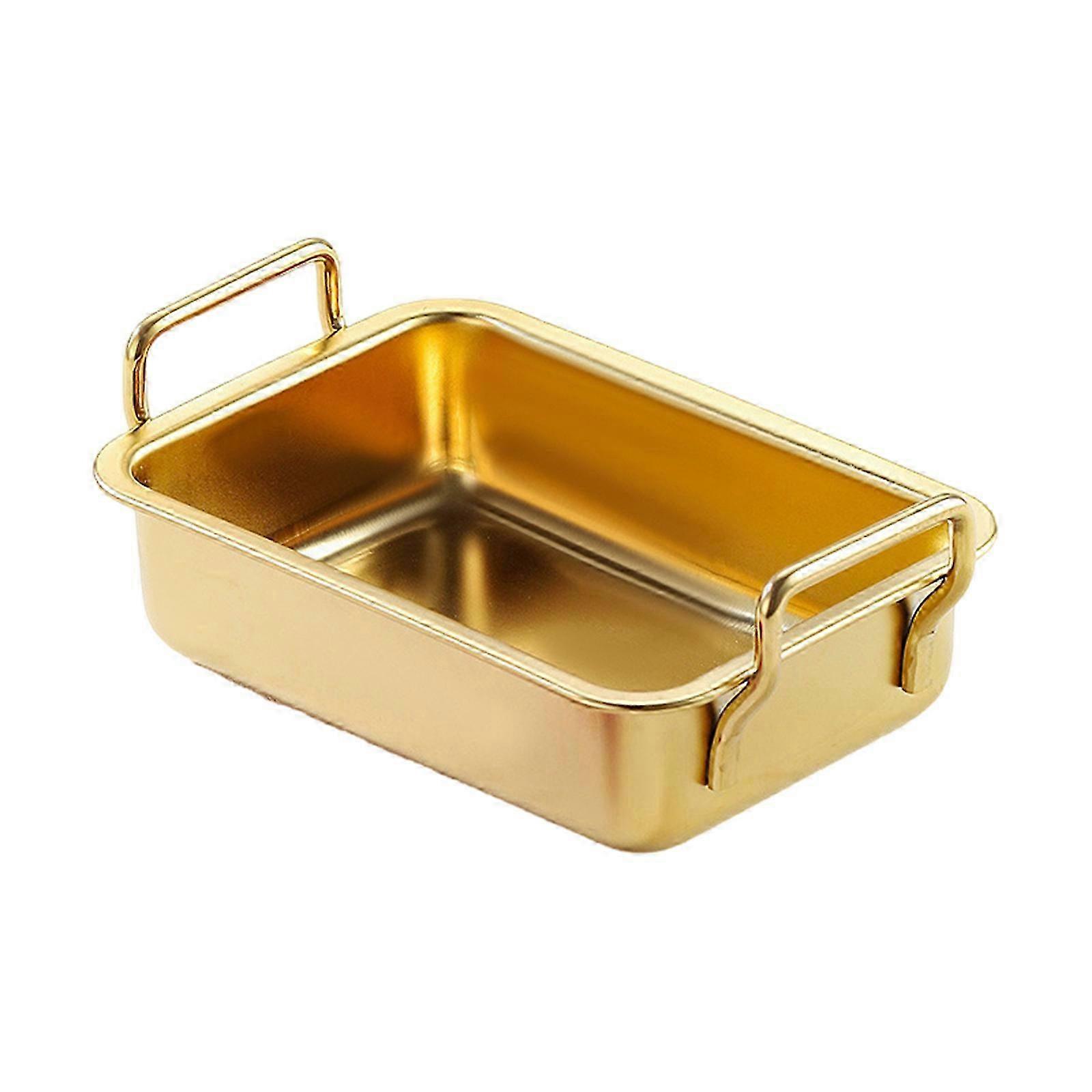 Handle cake pan for baking in stainless steel