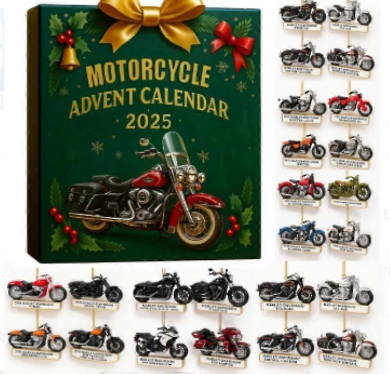 Ημερολόγιο Μοτοσικλέτας 2025, Τυφλό Κουτί, Διακόσμηση Χριστουγεννιάτικου Δέντρου, Ακρυλικό Στολίδι