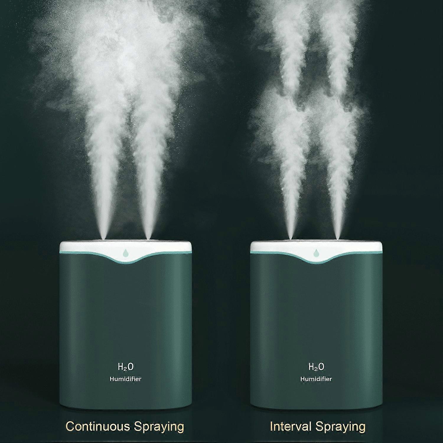 2L Double Spray Humidifiers with LED light Cool Mist Auto Shut-Off Humidifier Portable Desk Humidifi