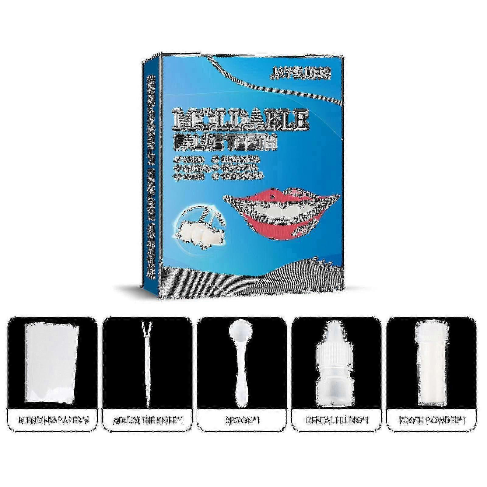 Aowear Jaysuing Shapeable Teether Set Party Makeup Temporary Filling Tooth Cavity Filling Denture Modification