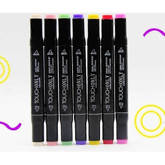 Felt-tip markers - Touch - 80 colors - Dual tip - Permanent - Opaque