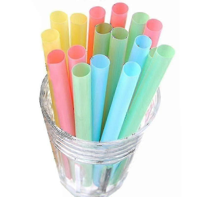 Colorful Large Drinking Straws For Bubble Smoothie