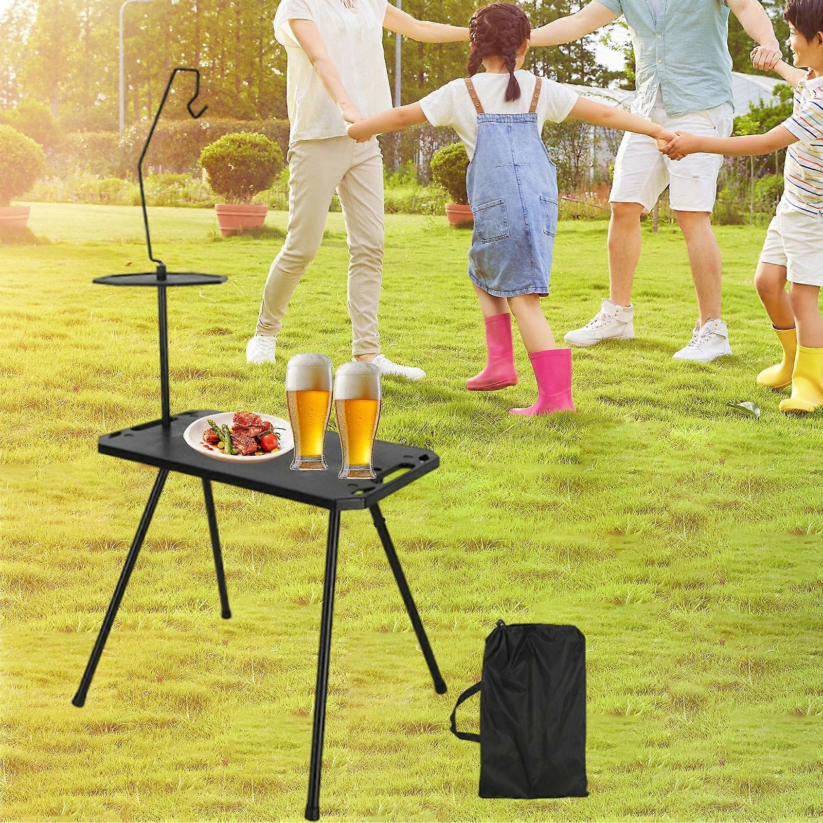 Outdoor Camping Foldable Table Detachable Legs Rectangular Desk Multipurpose with Storage Bag PP