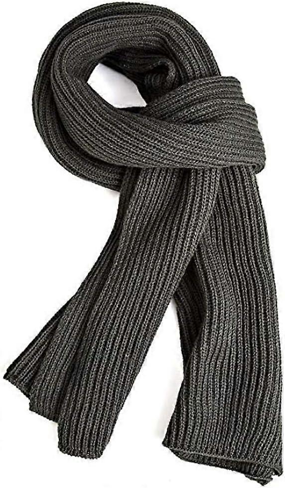 Herren-Winterschal, Strickschal, Unisex, warm, einfarbig
