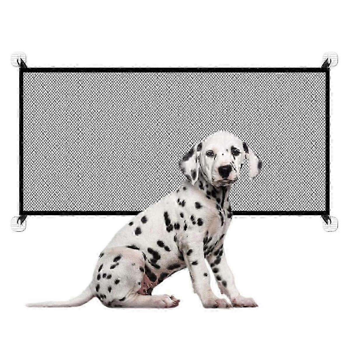 Safety Pet Gate, Portable Folding, High Quality Durable for Indoor Outdoor Use, Elegant Design with Partially See-through Mesh, Easy Install in