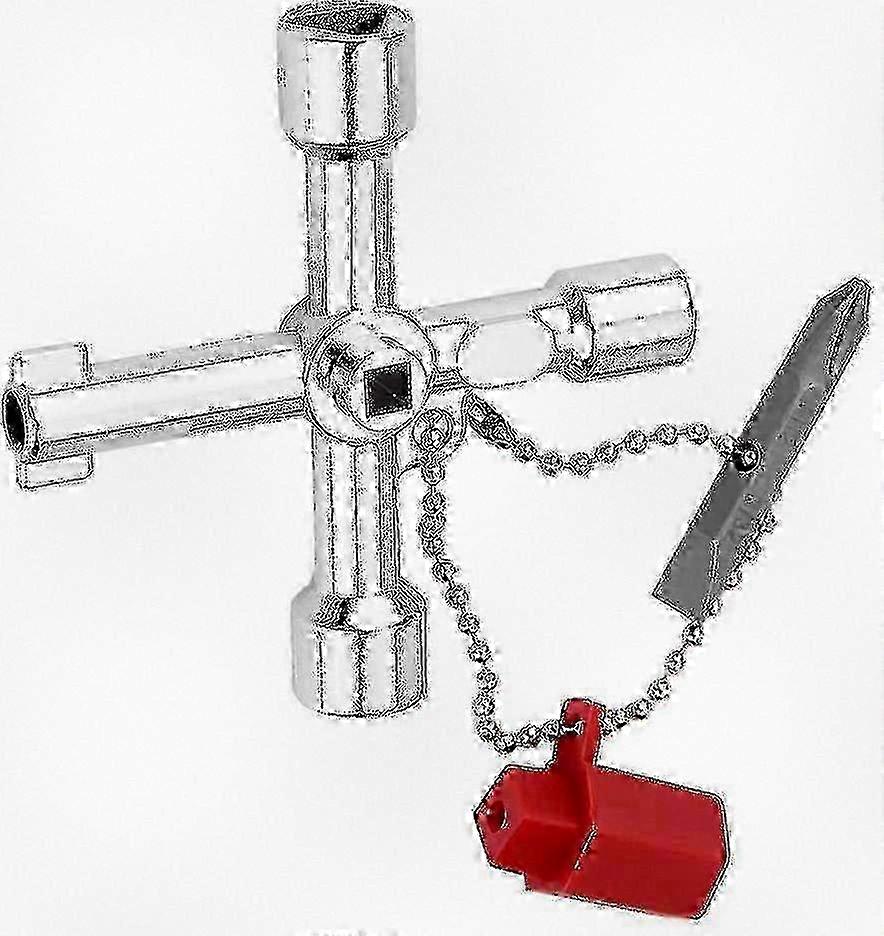 4-Way Universal Cabinet Key with Bit for Common Locks and Storage Systems