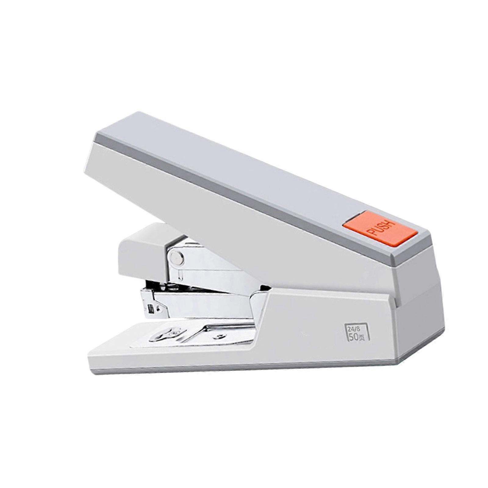 Heavy Duty Office Stapler with 1000 Staple 50 Sheets Capacity Labor-Saving Standard Stapler for Booklet Brochures File  White