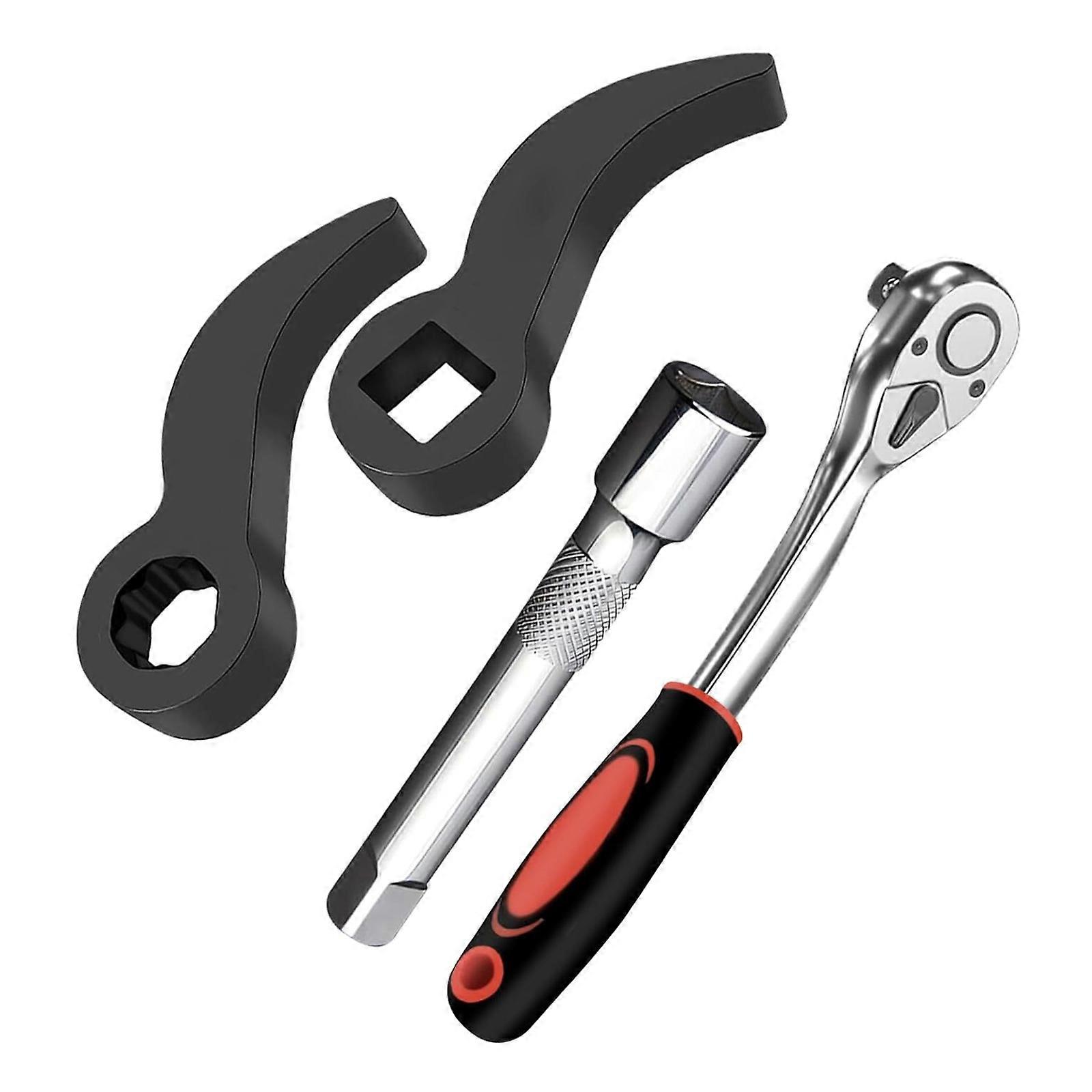 4 Piece Pry Bar Adapters Set With 2 Heads And Ratchets Wrenchs For heavy dutys Automotive Repairs And Mechanical Tasks Multicolor