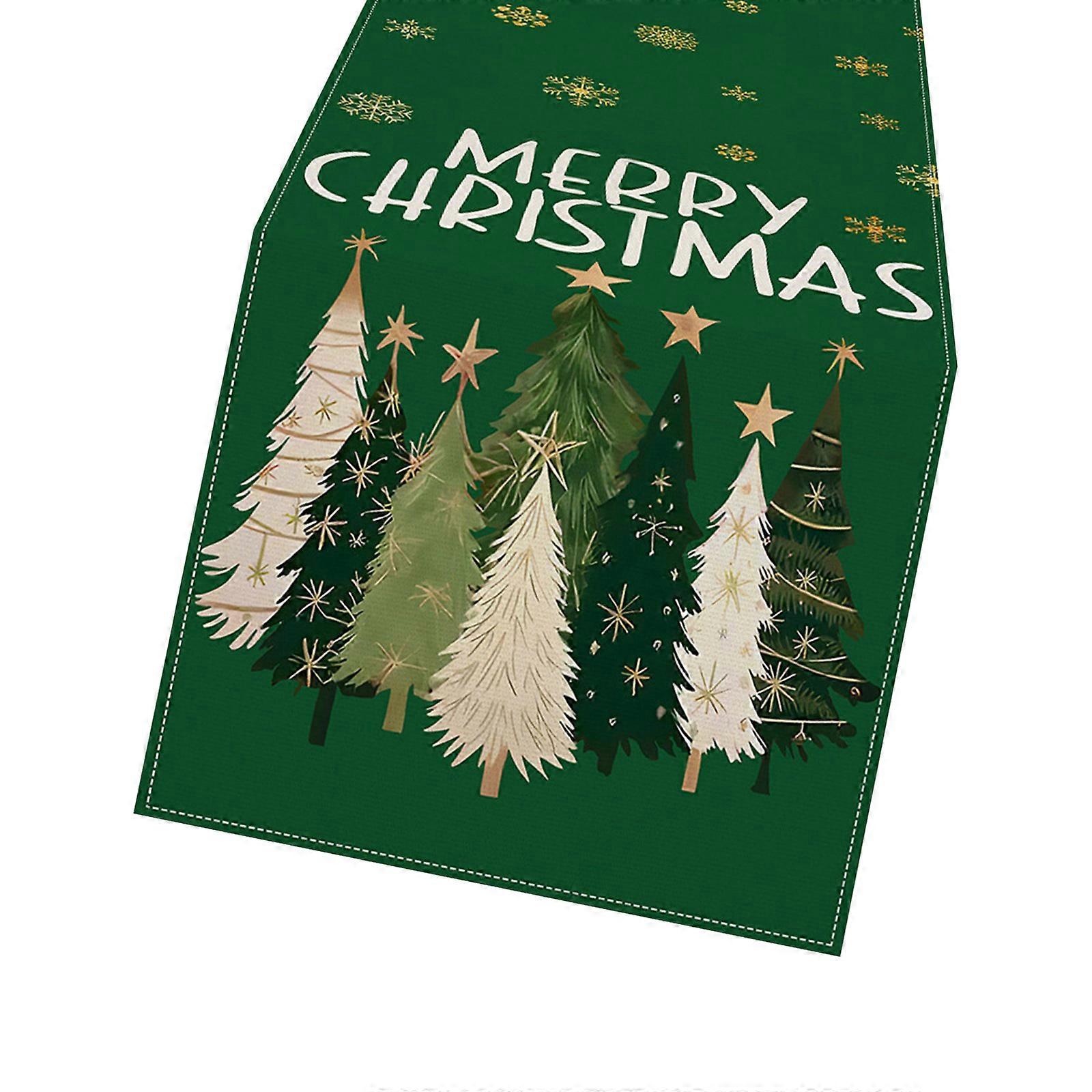 Christmas Table Runner Durable Polyester  For Dining Accessories And Home Accessories Multicolor