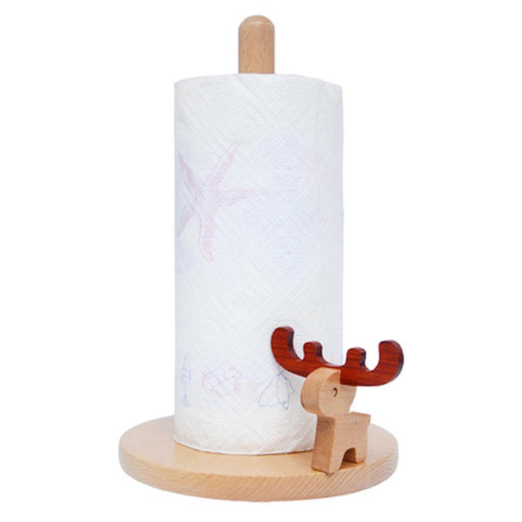 Paper Towel Holder Stand with Funny Deer Design for Kitchen Countertop and Home Tabletop Storage
