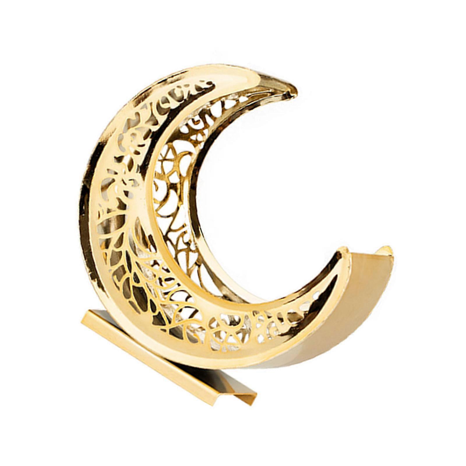 Contemporary Metal Crescents Shape Serving Bowl Intricate Florals Scratch Resistant For Entertaining Guests Daily Use  gold