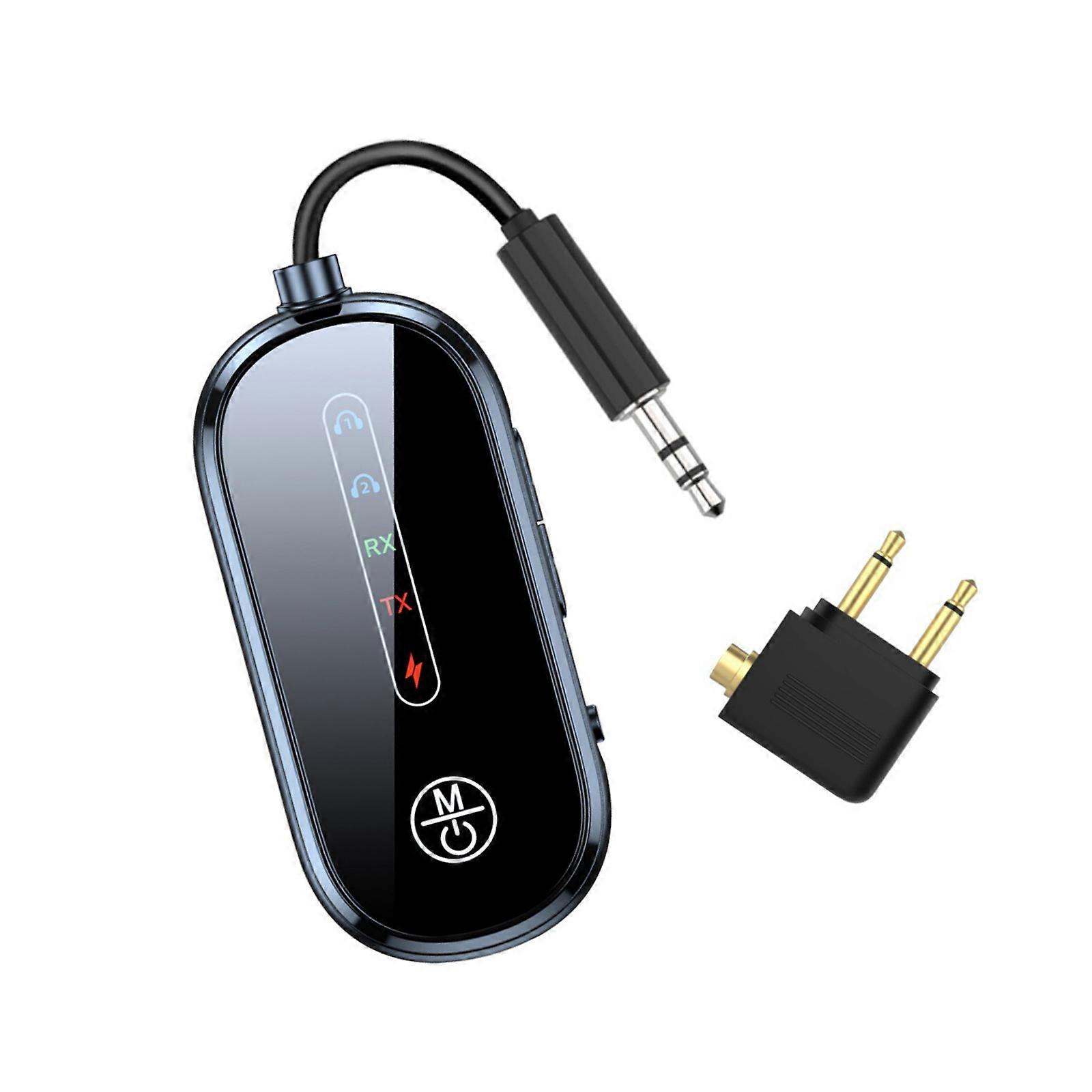 Aircraft Headsets Bluetooths AdapterS Premium Metal Housing Unseamed Connect 8H Continuous Use Portable Aviation Gadget Multicolor