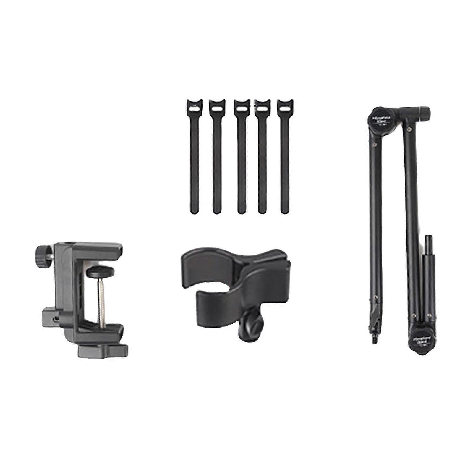 Heavy Duty Microphone Boom Arm with Cable Tie Multifunction Tabletop Microphone Stand Simple Use for Home Studio Recording Multicolor
