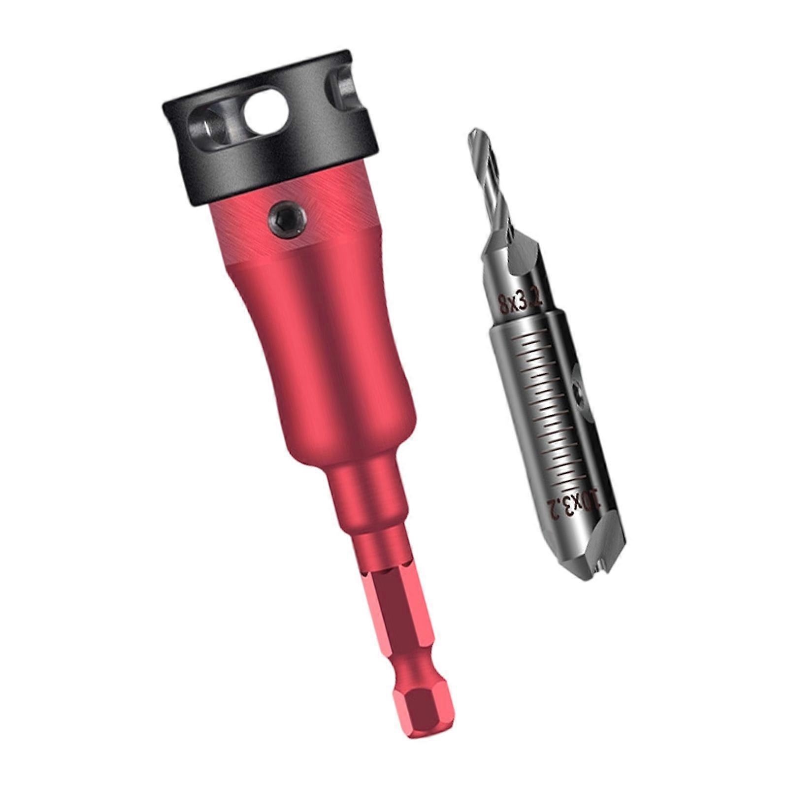 Adjustable Countersink Drill Bit Set with Double Side 8mm 10mm Bits and Convertible Chamfer Functionality Multicolor