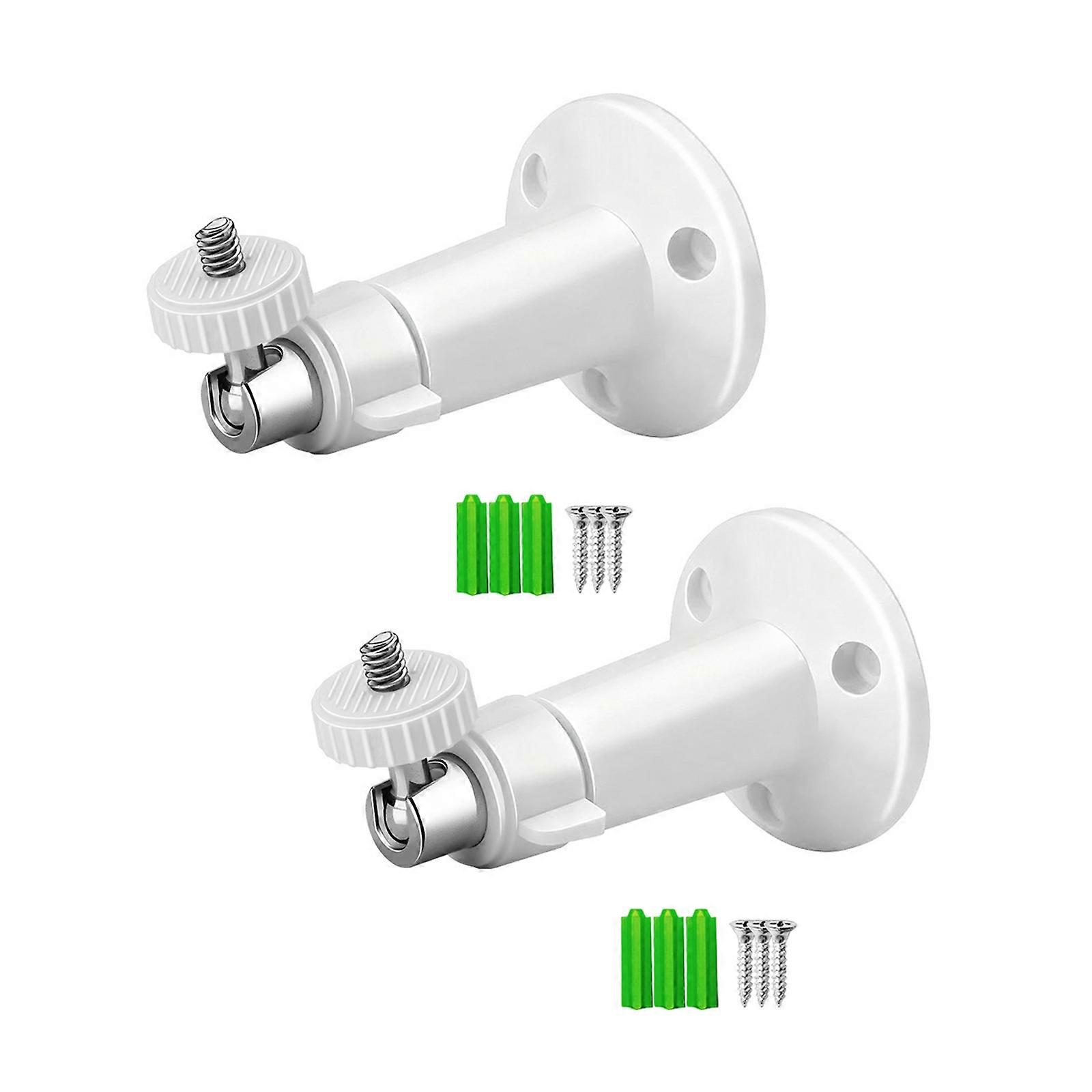 Space Saving Camera Mount Bracket For Tight Corners Featuring Multiple Directional Adjustment And Simple Installation  White