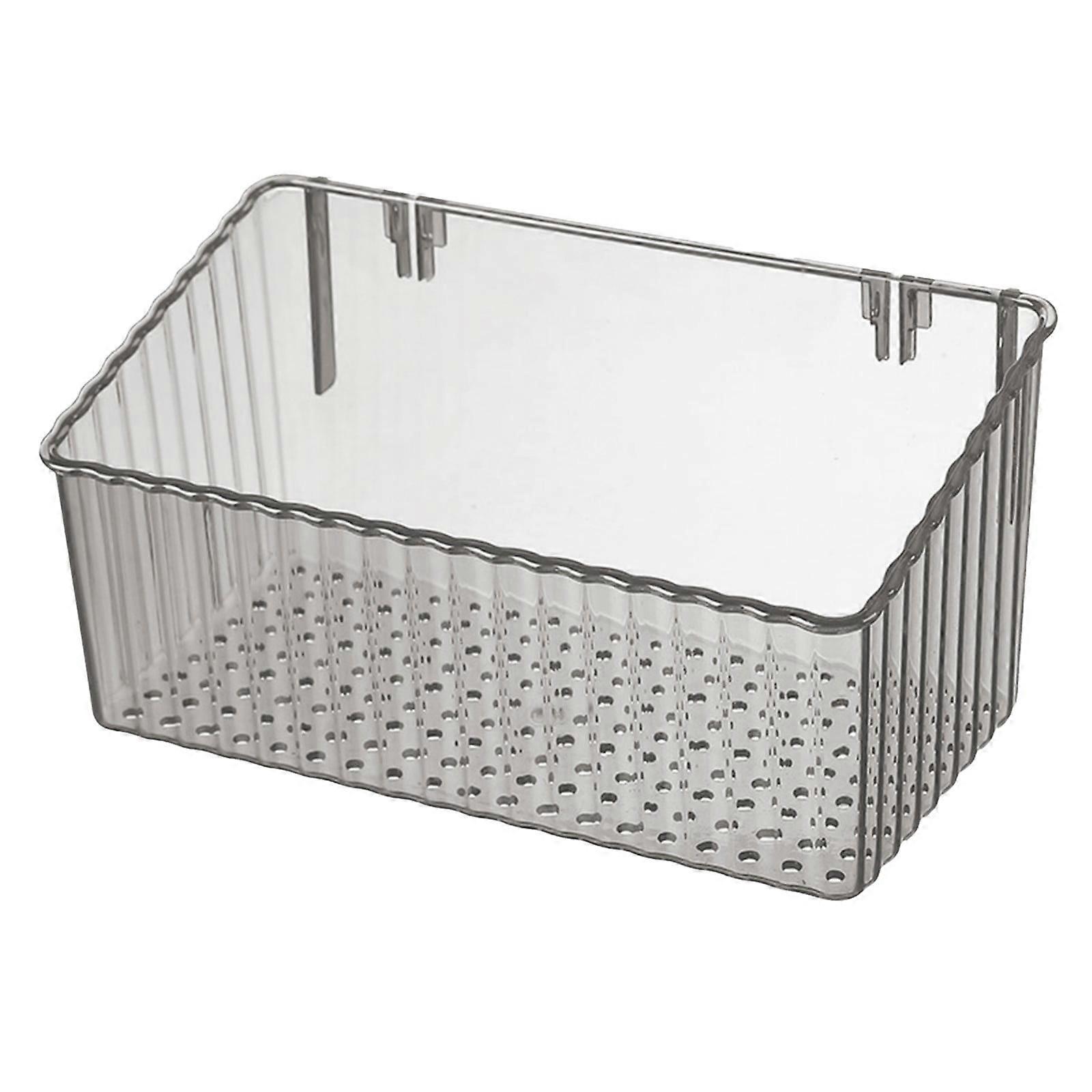 Bocqde Transparent Bathroom Shelf, No-Punch Drawer Box, Multi-scenario Use, Bottom Hollow Out Drainage, Home Organizer – Compatible with Bathroom &