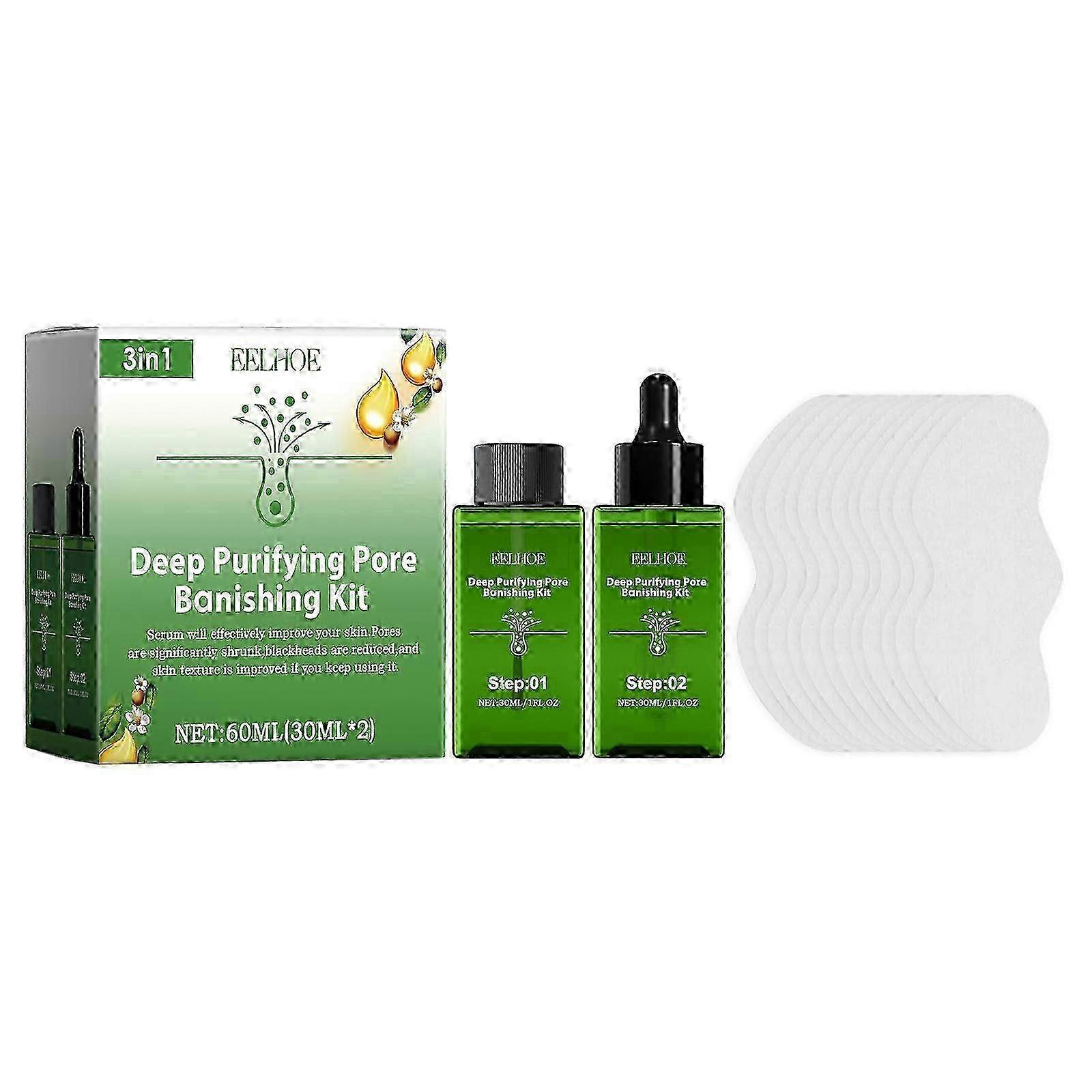 1set Deep Purifying Pore Banishing Kit, 3 in 1 Blackhead Remover Set for Deep Cleansing Face Nose Pores