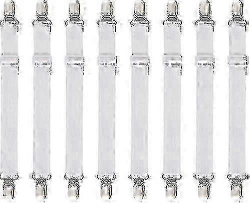 8pcs Adjustable Fitted Sheet Holder 60-200cm for Mattresses White