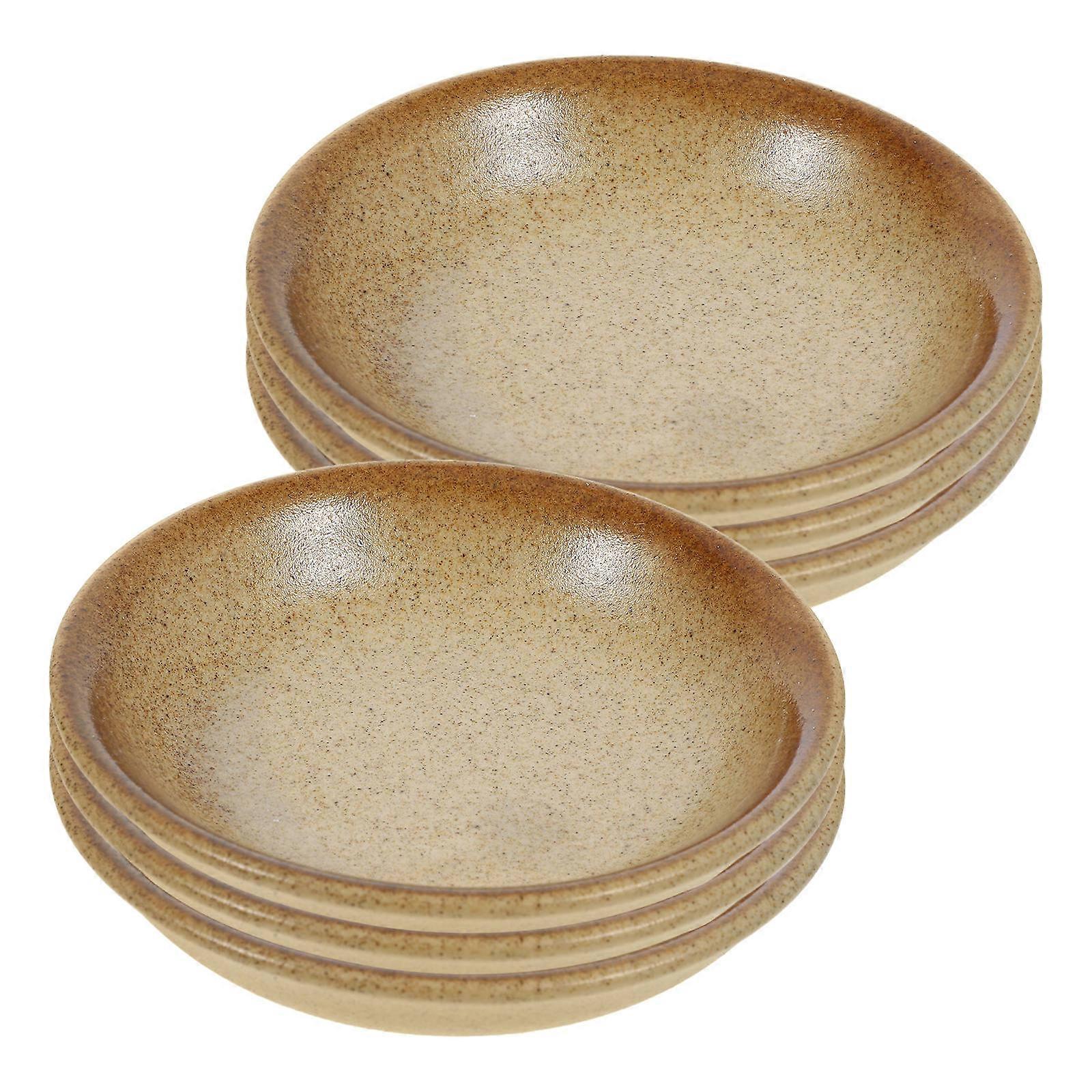 Beige Ceramic Sauce Bowls for Serving 6Pcs Small Dip Bowls