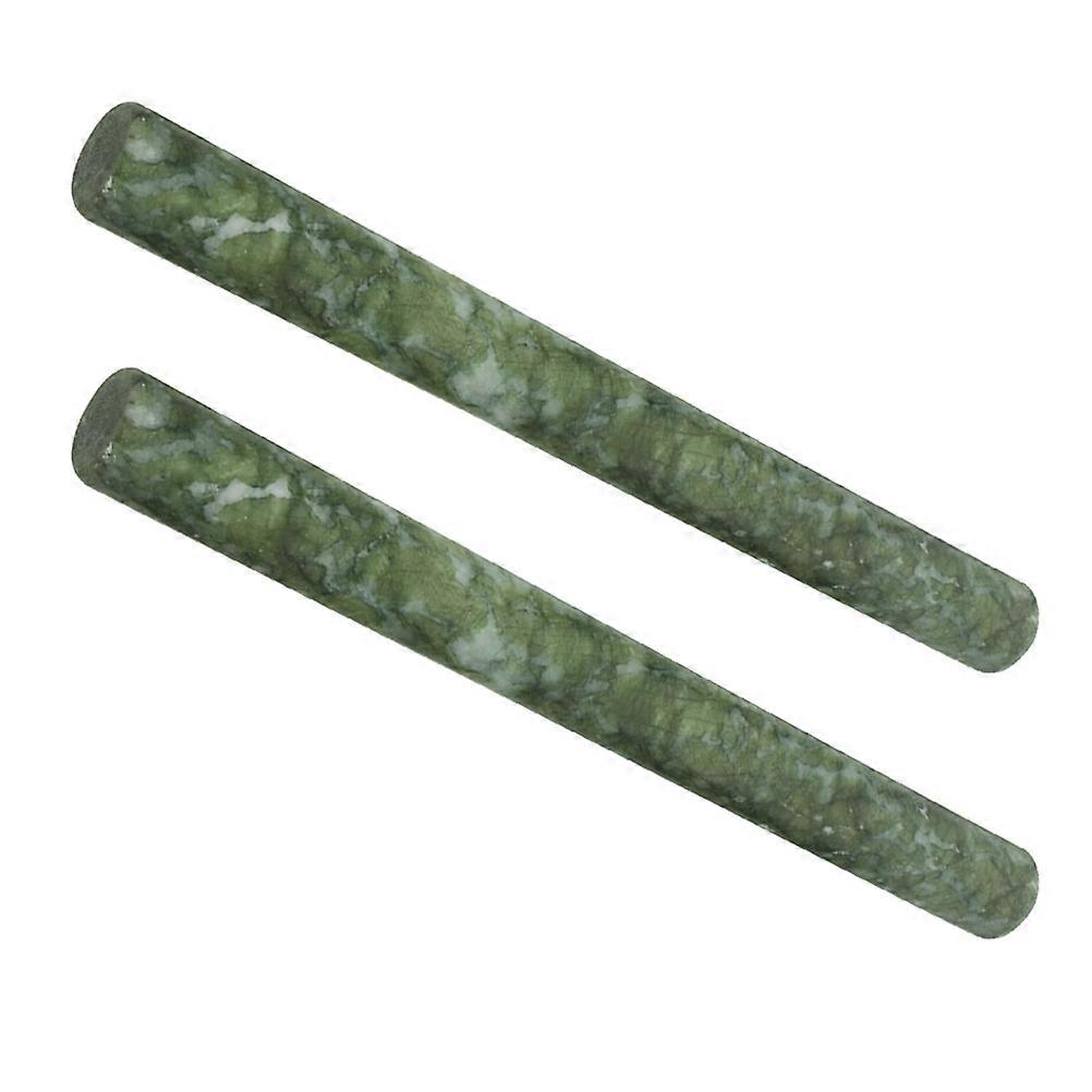 Dark Green Jade Rolling Pin for Baking Non-Stick 2Pcs for Pizza and Pastry