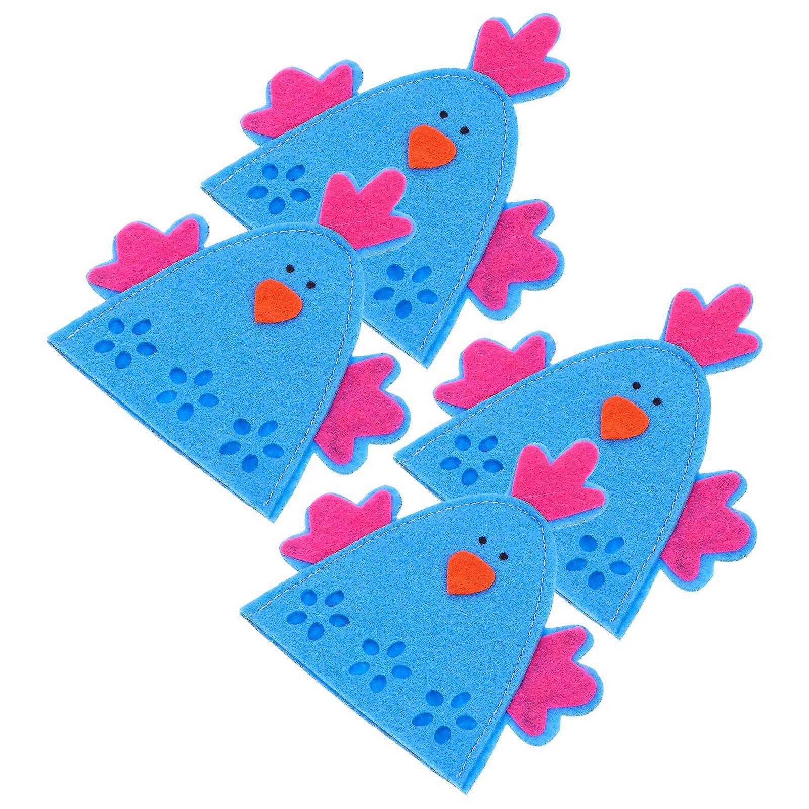 Chick Shape Easter Decoration 4Pcs Egg Gathering Baskets Ideal For Children Adults Table Decorations