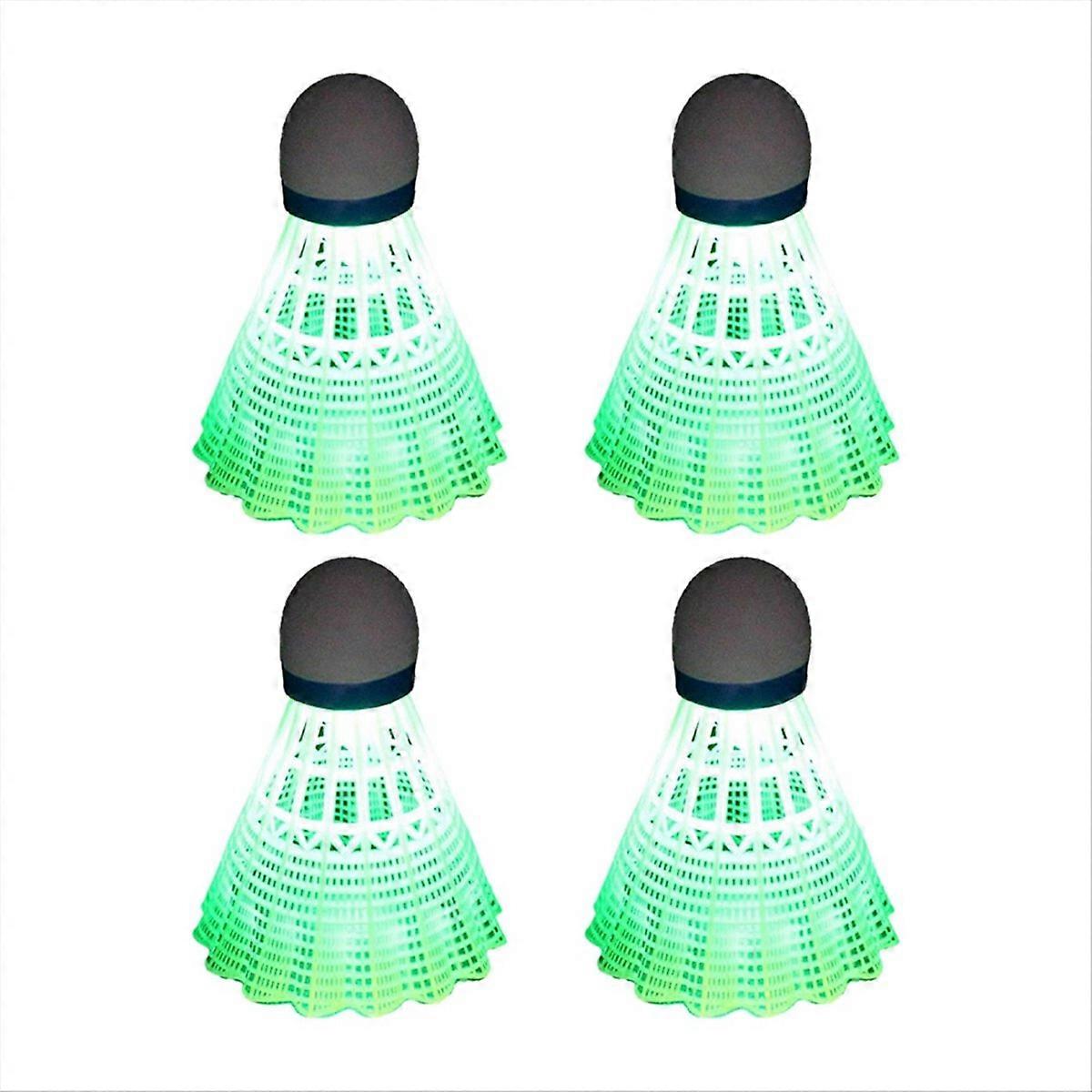 Light-Up Shuttlecocks Badminton Set Green