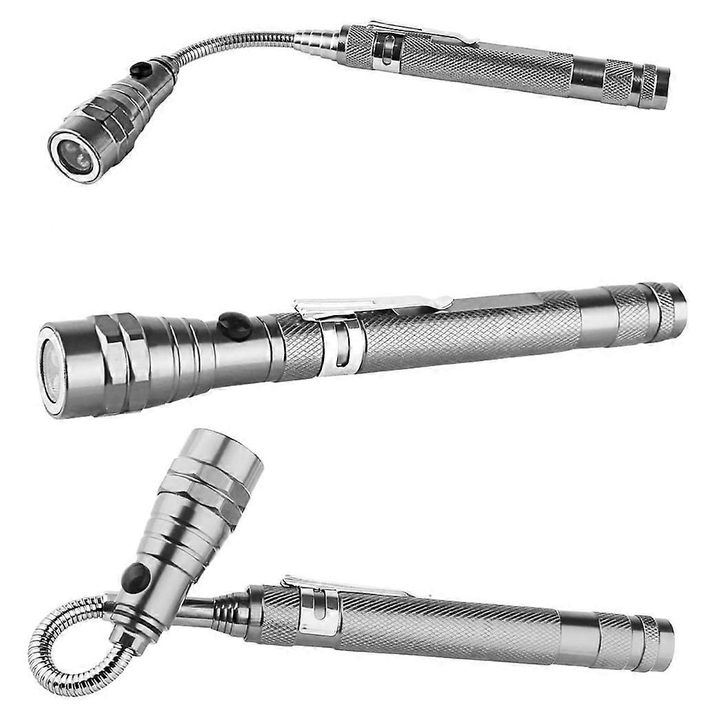 Telescopic Magnet Powerful 3 LED Torch Flashlight Magnetic Lamp Pick Up Tool