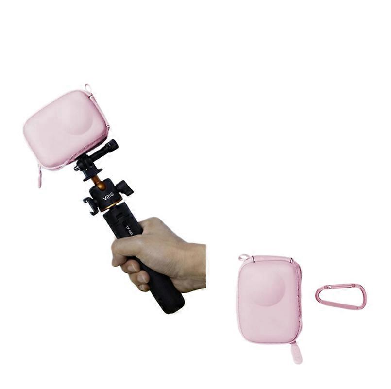 Single-Unit Storage Bag with Open-Front Design for DJI Action 6/5 Pro/4 Action Camera (Pink)