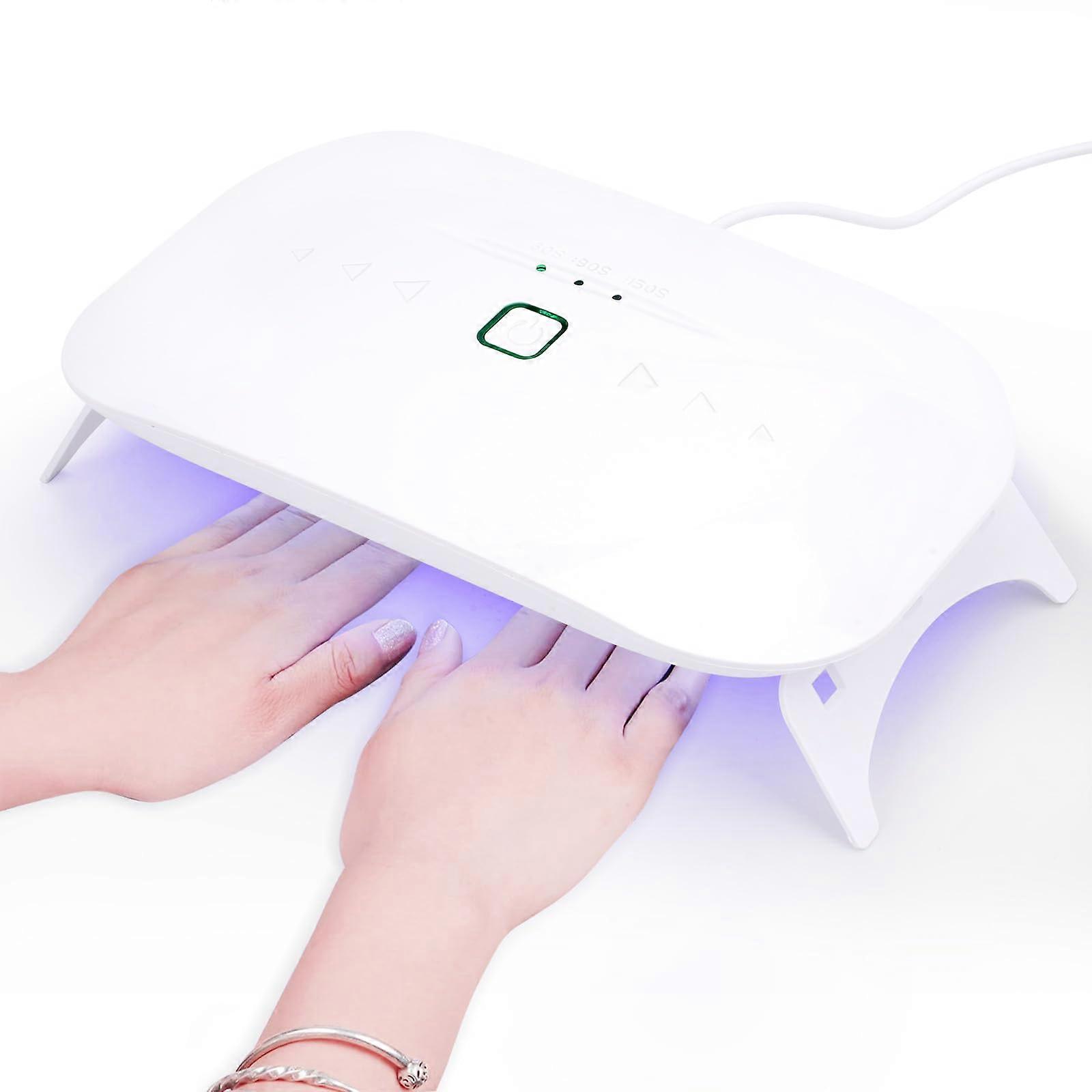 48W UV LED Nail Lamp Gel Nail Dryer with Fast Curing, Foldable Design, USB TypeC Charging, 3 Timers