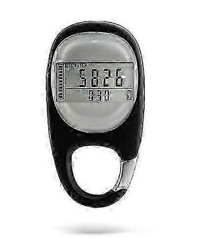 3D Digital Clip-On Pedometer - Step Counter for Walking Distance Tracking, Fitness & Health Monitoring