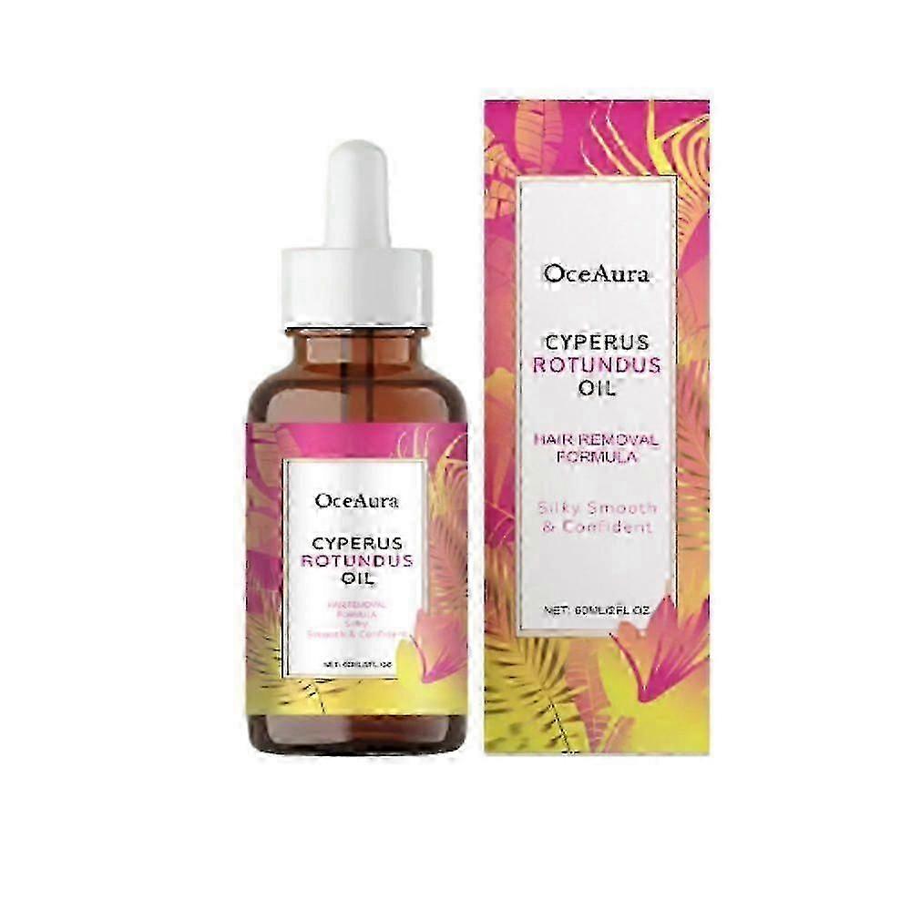 Olejek z Cyperusa Rotundusa – 60 ml Naturalny olejek z Cyperusa Rotundusa do usuwania włosów, nawilżający i kojący olejek z Cyperusa redukujący wzrost włosów na ciele