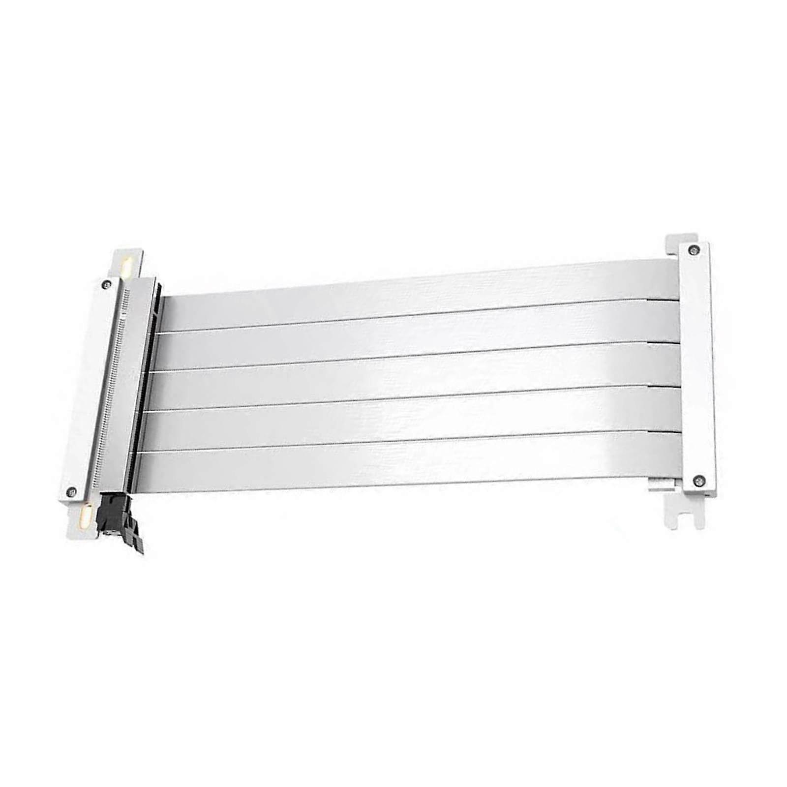 90 Degree Angled PCIe version Elevator Cable 25CM Easy Installation Indication Stability Double Reverse Building  White