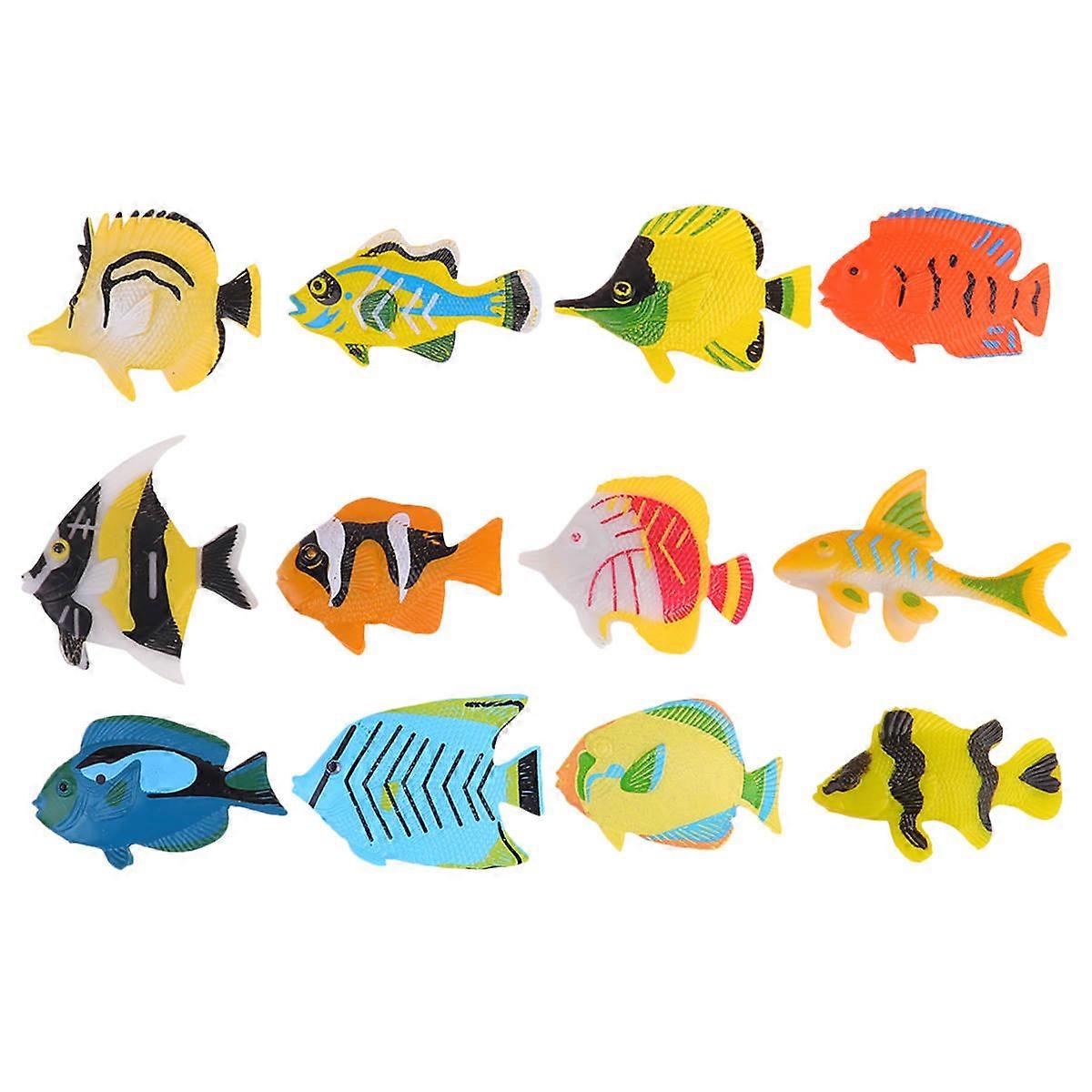 Lifelike Fish Toy 3Sets Set for Playing with Assorted Color Realistic Models