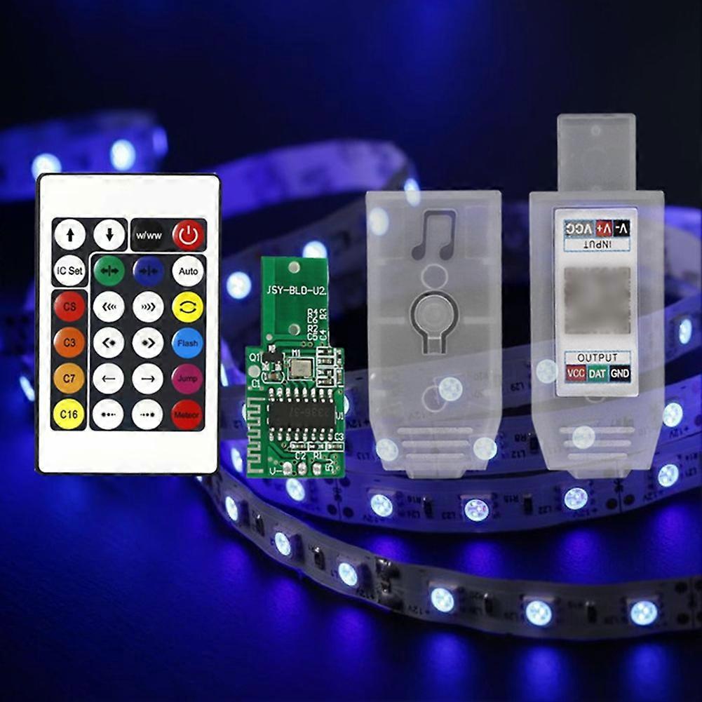 Music LED Controller Colorful Leather Light String Controller 24 Keys Versatile & Efficient